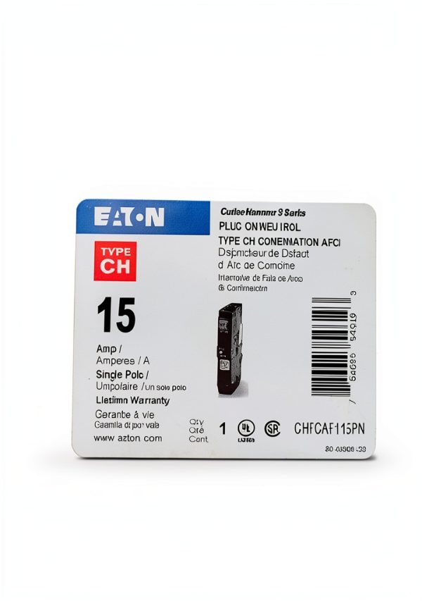 Eaton AFCI Circuit Breaker 15 Amp 120V Fire Safety-0