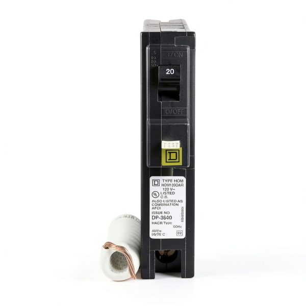 Square D Homeline 20A AFCI Circuit Breaker PlugOn-1