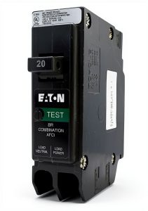 Eaton 20A AFCI Circuit Breaker BRP120AF Single Pole Black Plug-In-0