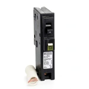 Square D Homeline 15A Miniature CAFCI Circuit Breaker Model-0