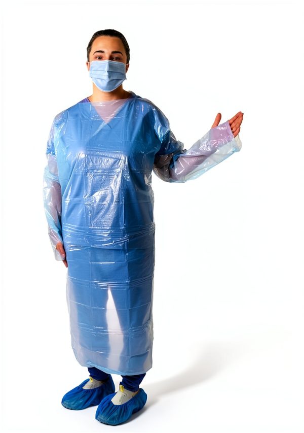 Disposable Protection Gown Petoskey 90‑Pack Blue Knee‑Length-6