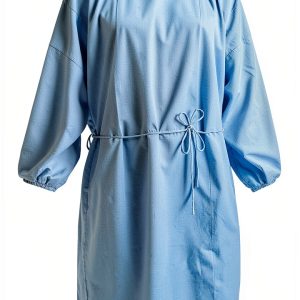 Poilweap Lab Gown Protective Coat Lightweight Cotton Blend Adjustable-0