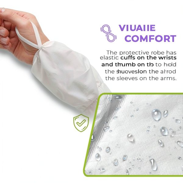 AMZ Medical Supply Disposable White Medical Gown X-Large 10 Pack-3