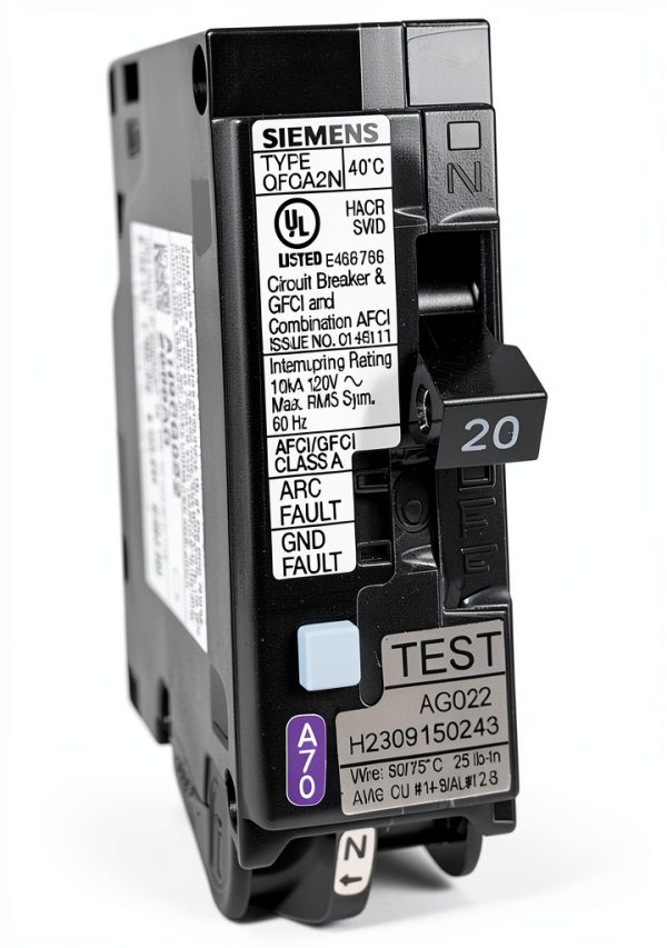 AFCI Circuit Breaker EMSER Q120DFN black copper 120V Installation-4