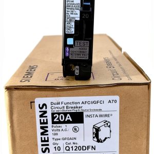 AFCI Circuit Breaker EMSER Q120DFN black copper 120V Installation-0