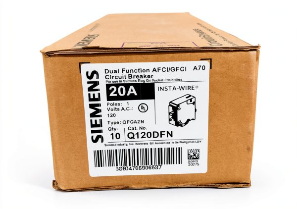 AFCI Circuit Breaker EMSER Q120DFN black copper 120V Installation-2