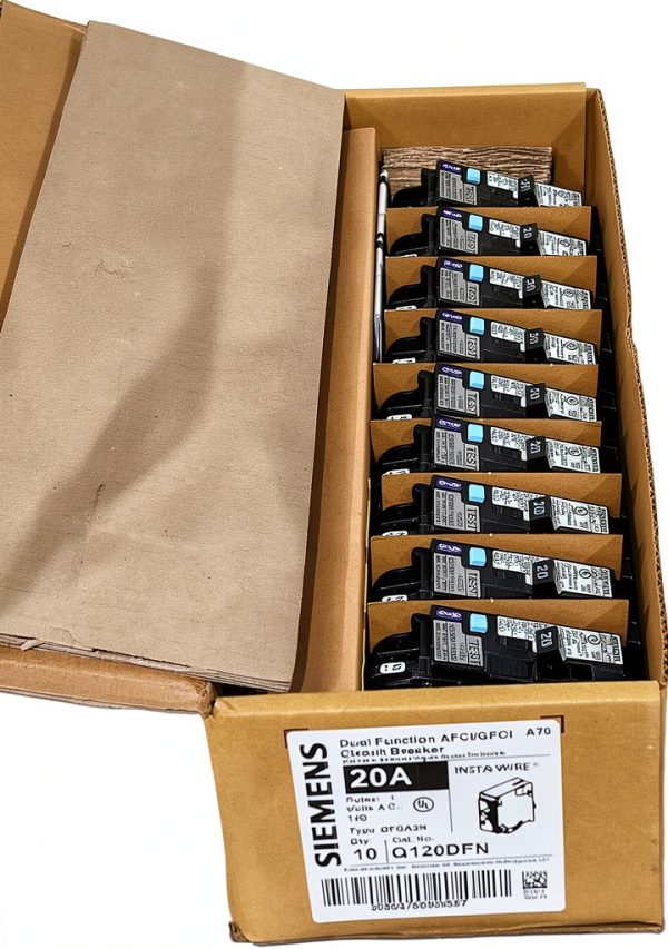 AFCI Circuit Breaker EMSER Q120DFN black copper 120V Installation-3