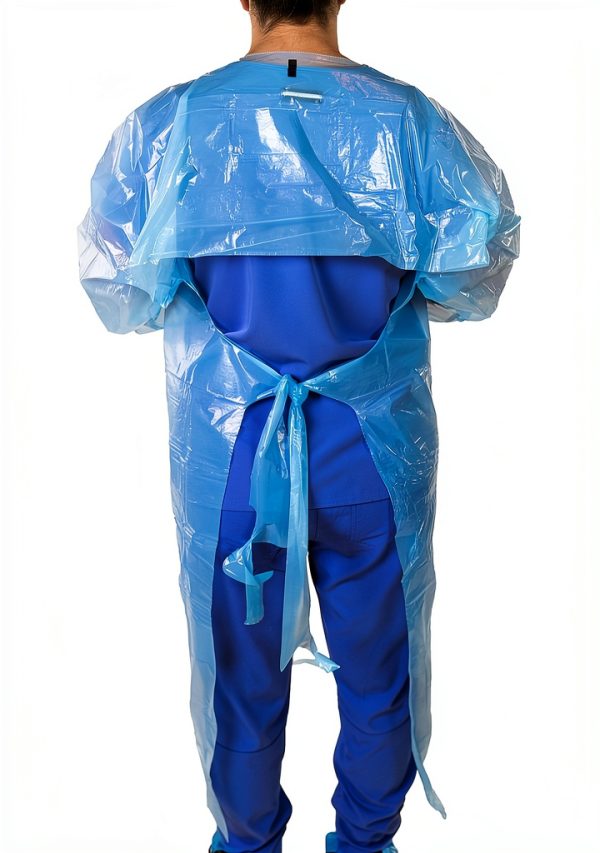 Disposable Protection Gown Petoskey 90‑Pack Blue Knee‑Length-1