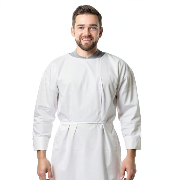 AMZ Medical Supply Disposable White Medical Gown X-Large 10 Pack-2