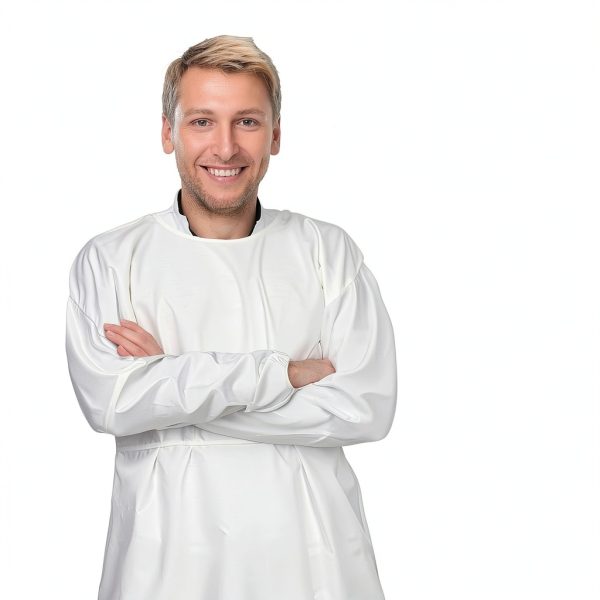 AMZ Medical Supply Disposable White Medical Gown X-Large 10 Pack-6