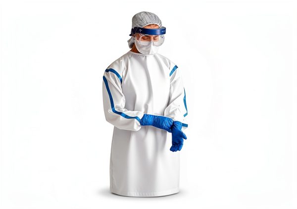 EZGOODZ Small White SMS 35gsm Disposable Isolation Gown 5 Pack-8