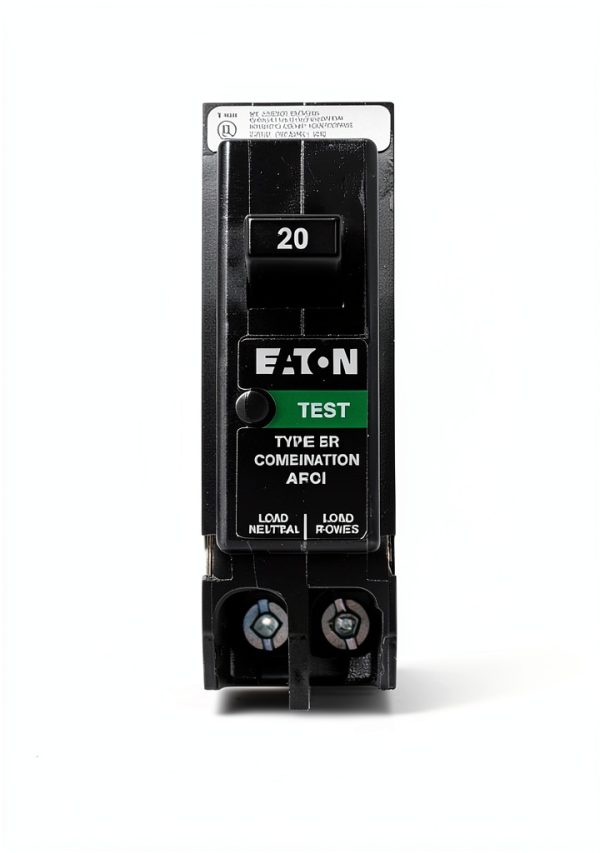 Eaton 20A AFCI Circuit Breaker BRP120AF Single Pole Black Plug-In-1