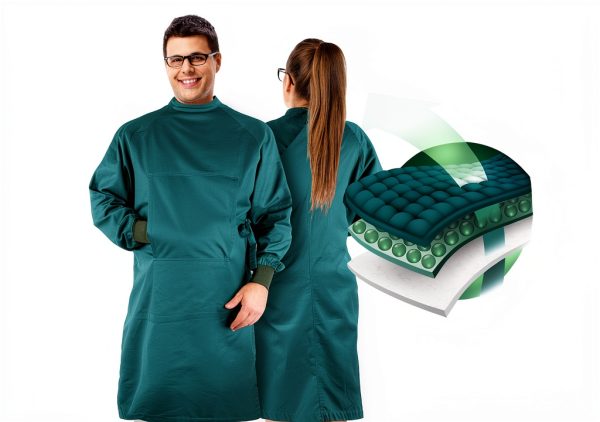 Medd Max Medical Gown - Reusable Green XL Cotton Lab Coat-4