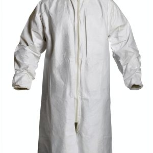 DuPont Tyvek IsoClean zippered Frock Raglan Sleeves White 30-Pack-0