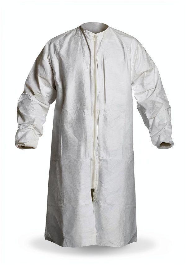 DuPont Tyvek IsoClean zippered Frock Raglan Sleeves White 30-Pack-0