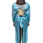 EZGOODZ Blue Polyethylene Isolation Gowns 45" Large 25-Pack PPE-0