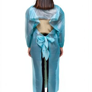 EZGOODZ Blue Polyethylene Isolation Gowns 45" Large 25-Pack PPE-0