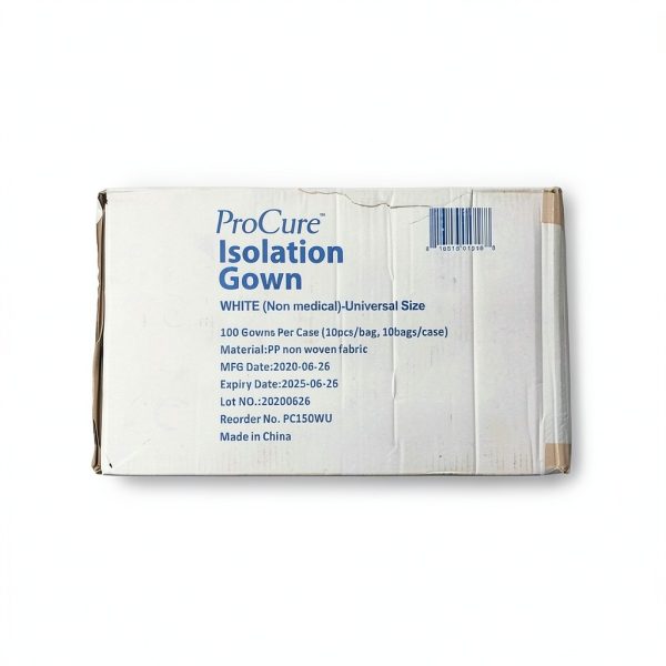 ProCure PC150WU Isolation Gowns Longsleeve 10-Count Cuffs White-4