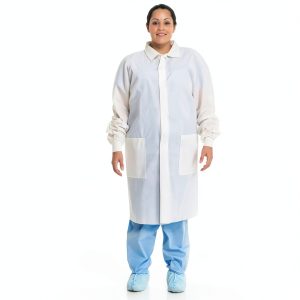 KLEENGUARD Kimtech A8 Lab Coat Large 3 Layer SMS Knit Cuffs 25 pcs-0