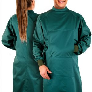 Medd Max Medical Gown - Reusable Green XL Cotton Lab Coat-0