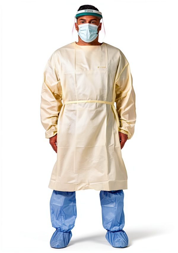 Disposable Isolation Gown Paneffort XXX-Large Elastic Cuff 100 Pack-0