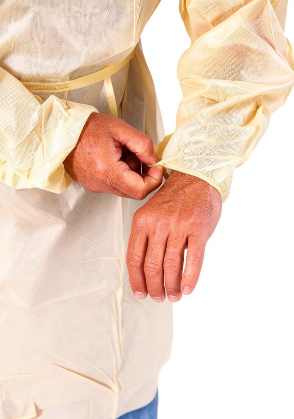 Disposable Isolation Gown Paneffort XXX-Large Elastic Cuff 100 Pack-3